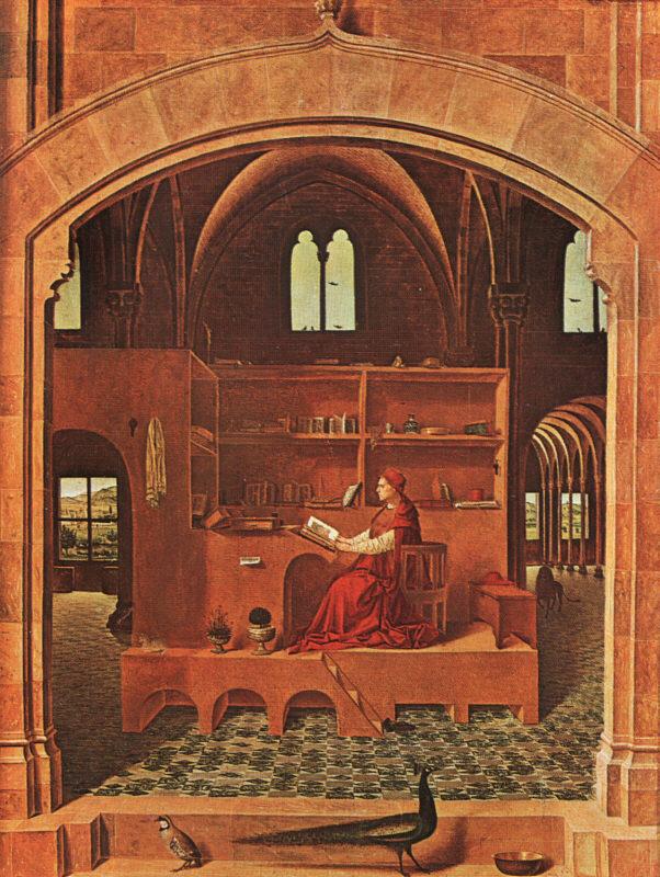 Antonello da Messina St.Jerome in his Study China oil painting art